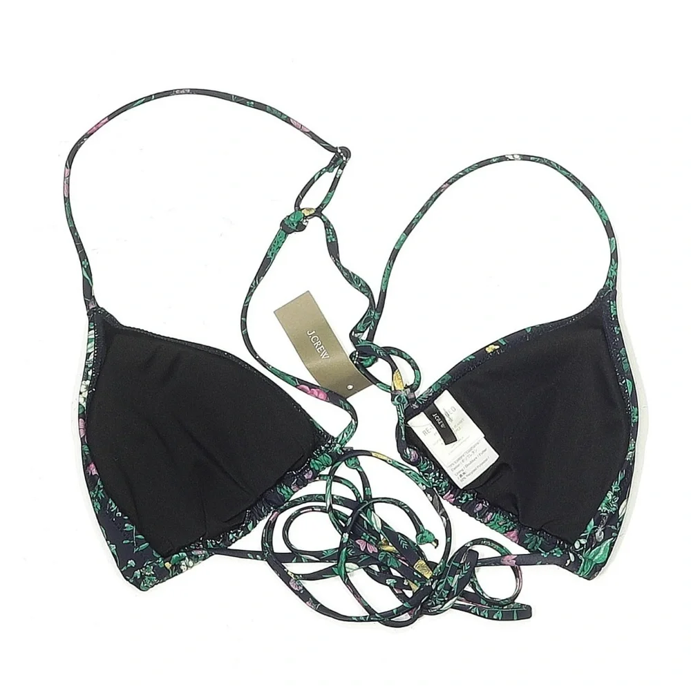 J.Crew Strappy String Bikini Top NWT Winter Garden Floral Size Large Swim - Picture 3 of 5